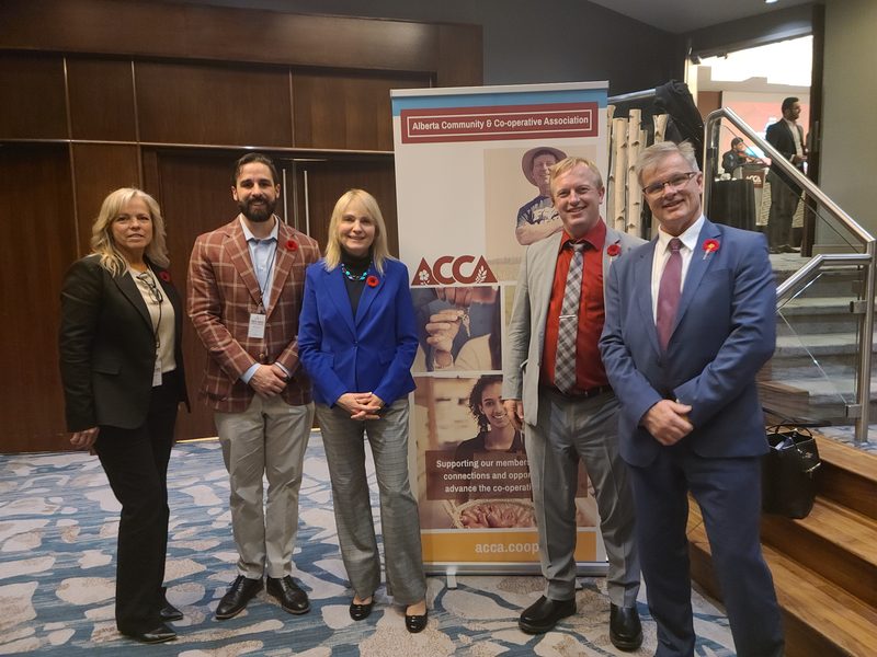 Cole with three sitting Alberta MLAs